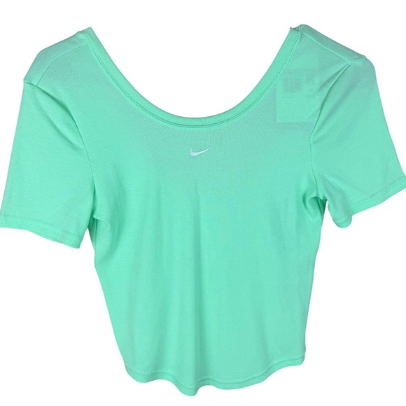 Nike Tops - Nike Womens Sportswear Essential Ribbed Crop Top Spring Green